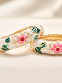 گوشواره حلقه ای میناکاری