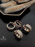 گوشواره حلقه ای نگین دار ژوپینگ