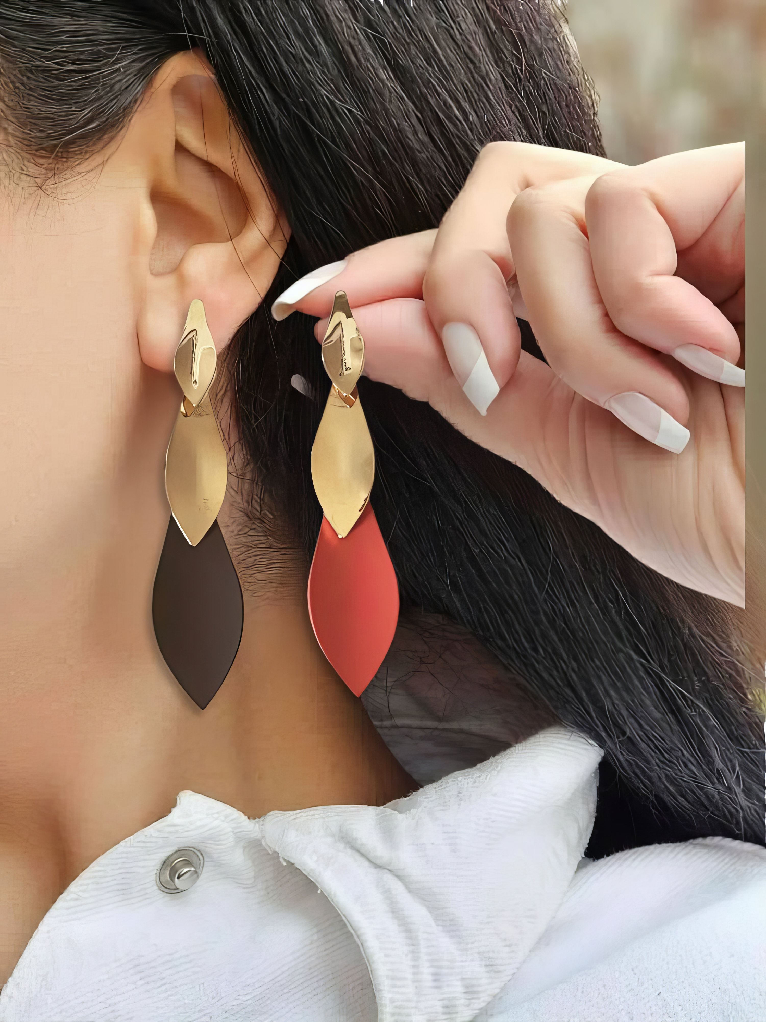 گوشواره دو رنگ