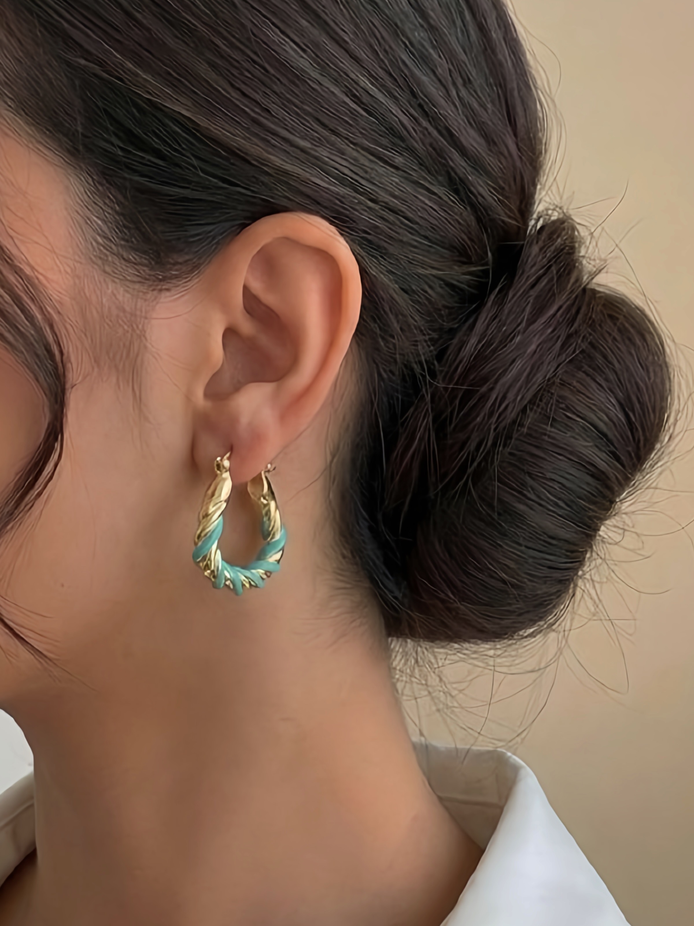 گوشواره حلقه‌ای مدل گیسو