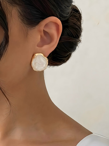 گوشواره دایره صدفی