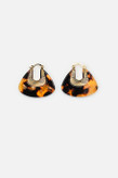 گوشواره پلنگی رزینی طلایی