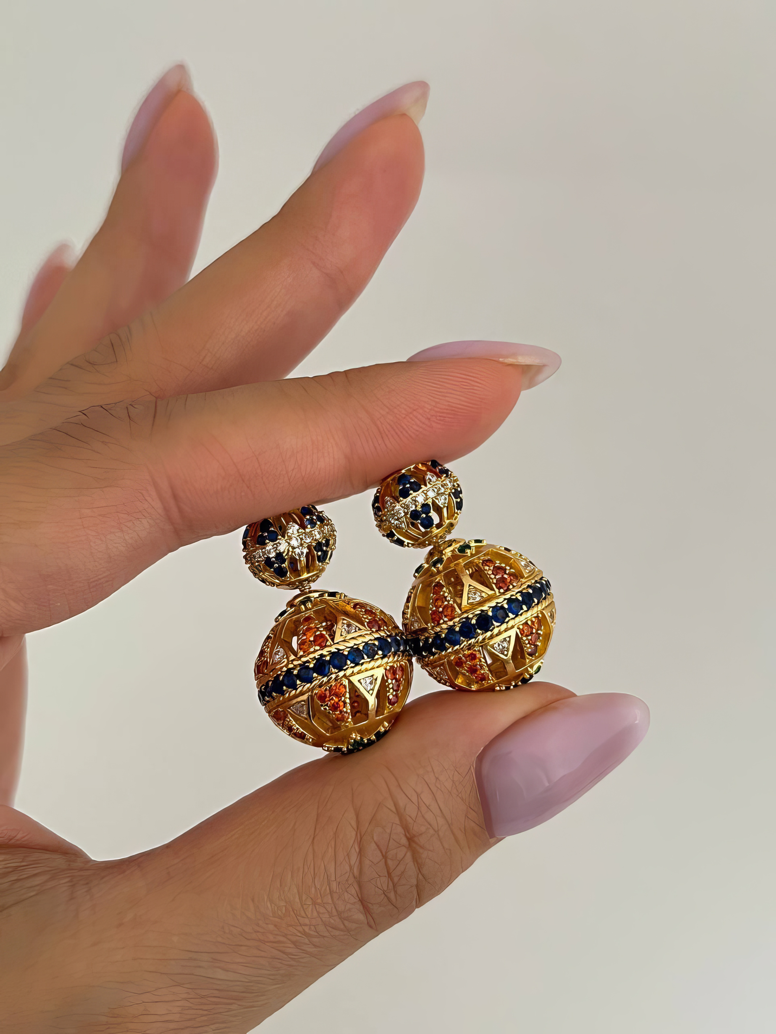 گوشواره لوکس دیور نگین دار