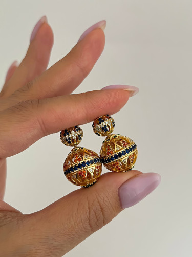 گوشواره لوکس دیور نگین دار